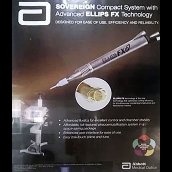 Ellips FXO phacoemulsification system information panel