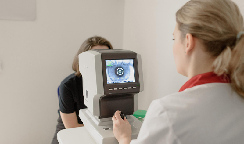 Benchmarks in eye care for tracking vision changes with OCT scans and eye pressure tests